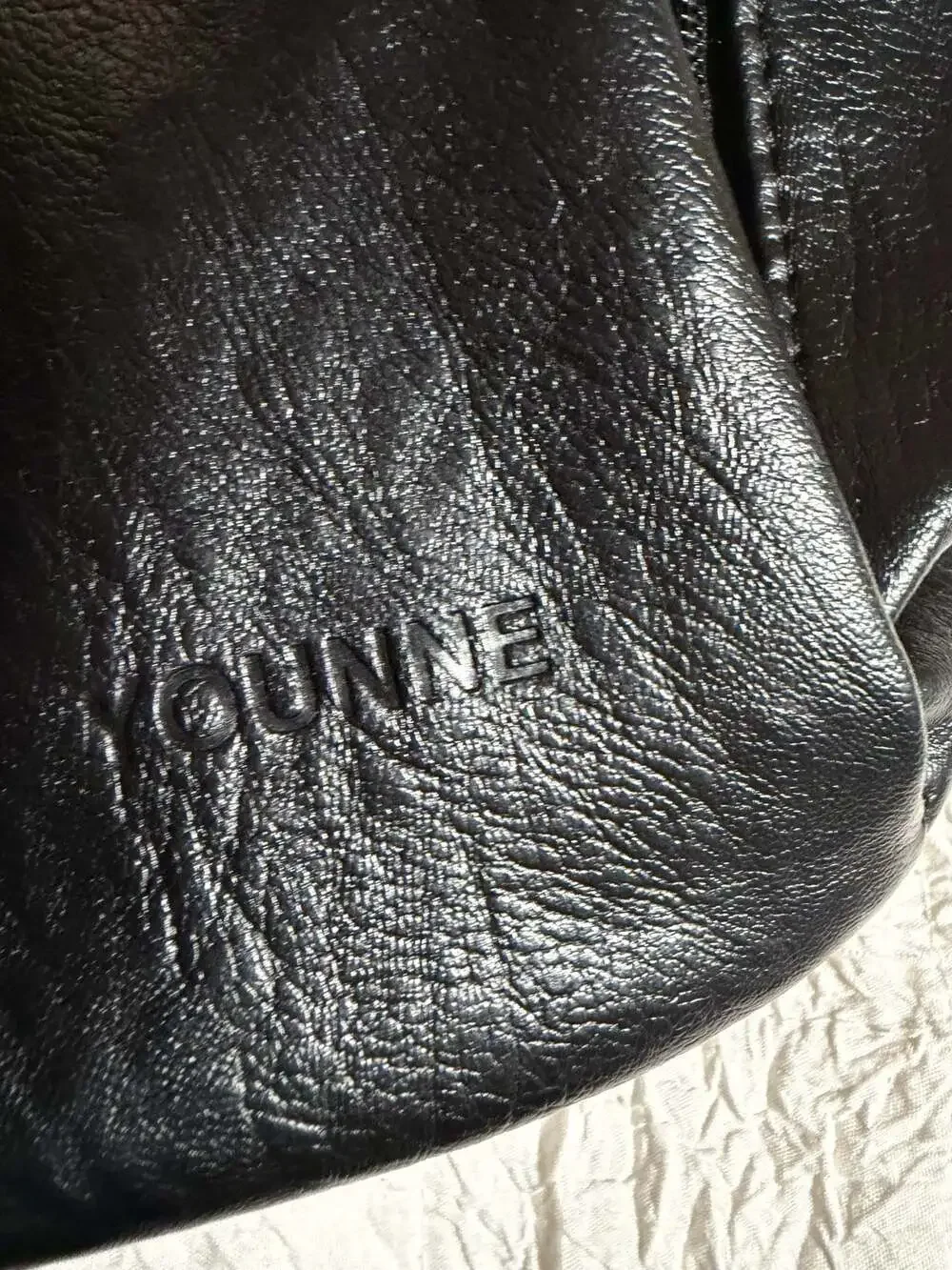 YOUNNE Black Faux Leather Anti-Theft Casual Backpack